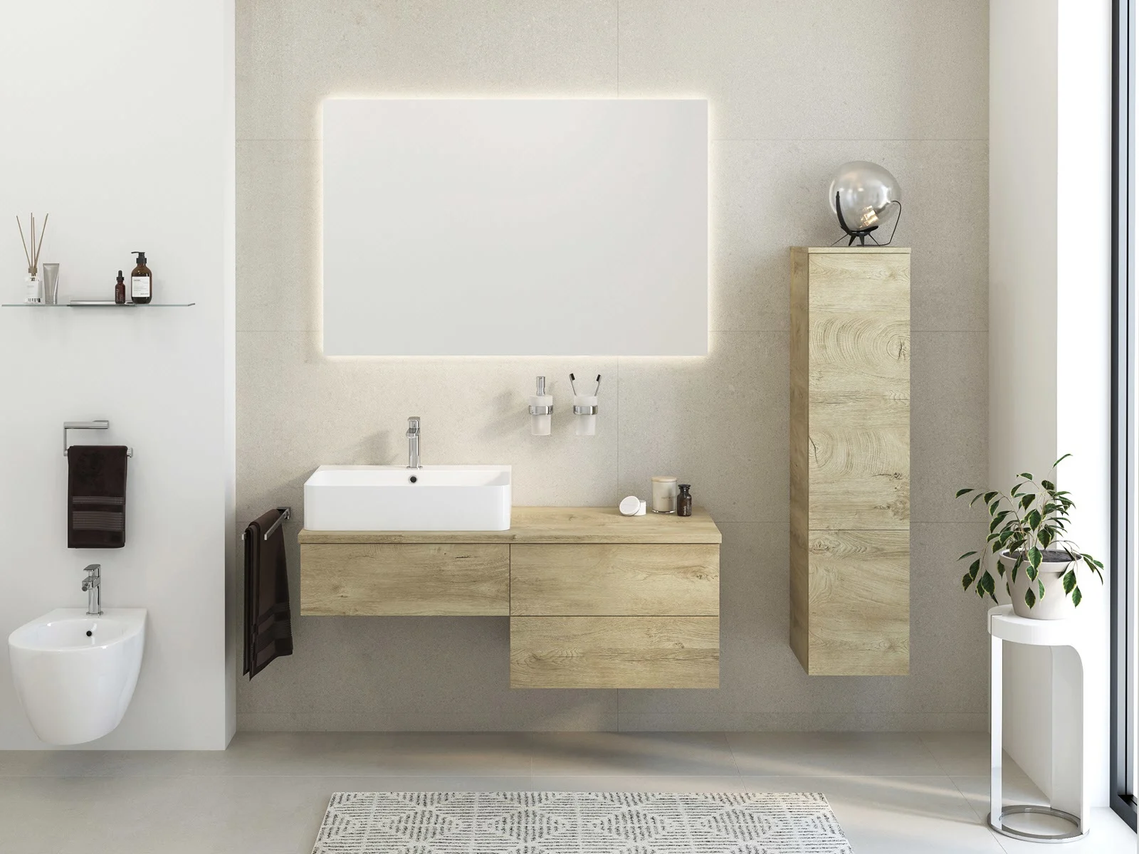 Kronenbach Cube Maxiboard 30 x 127,6 cm, 2 Türen, Anschlag links, mit TIP-ON Bild 3