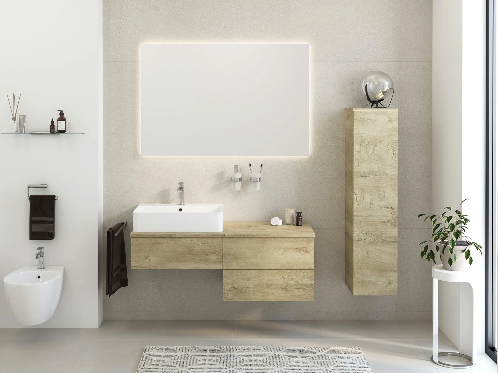 Kronenbach Cube Maxiboard, 30 x 127,6 cm, 1 Auszug, 1 Tür, Anschlag links, mit TIP-ON Bild 3