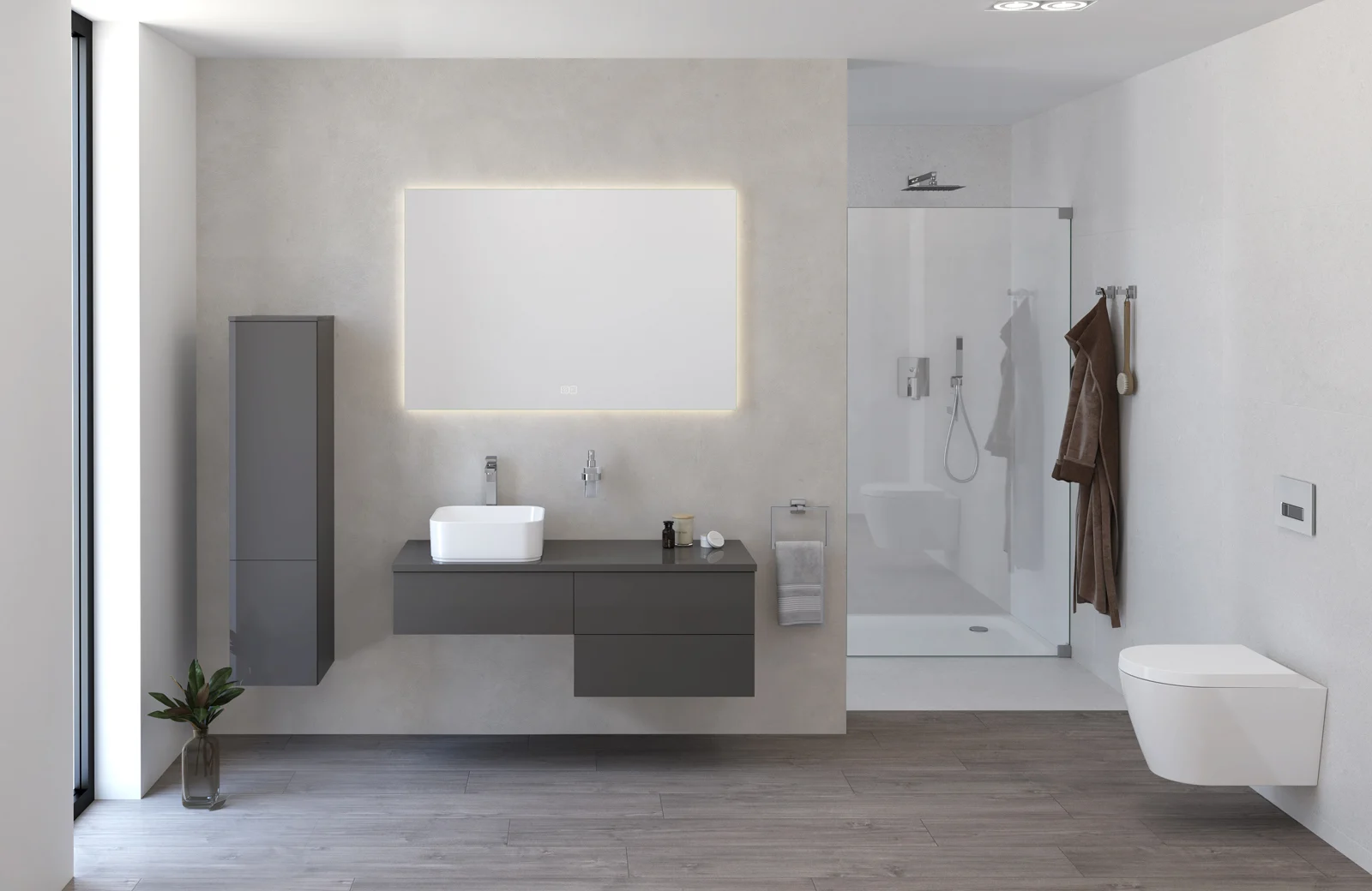 Kronenbach Cube Maxiboard 30 x 127,6 cm, 2 Türen, Anschlag links, mit TIP-ON Bild 3