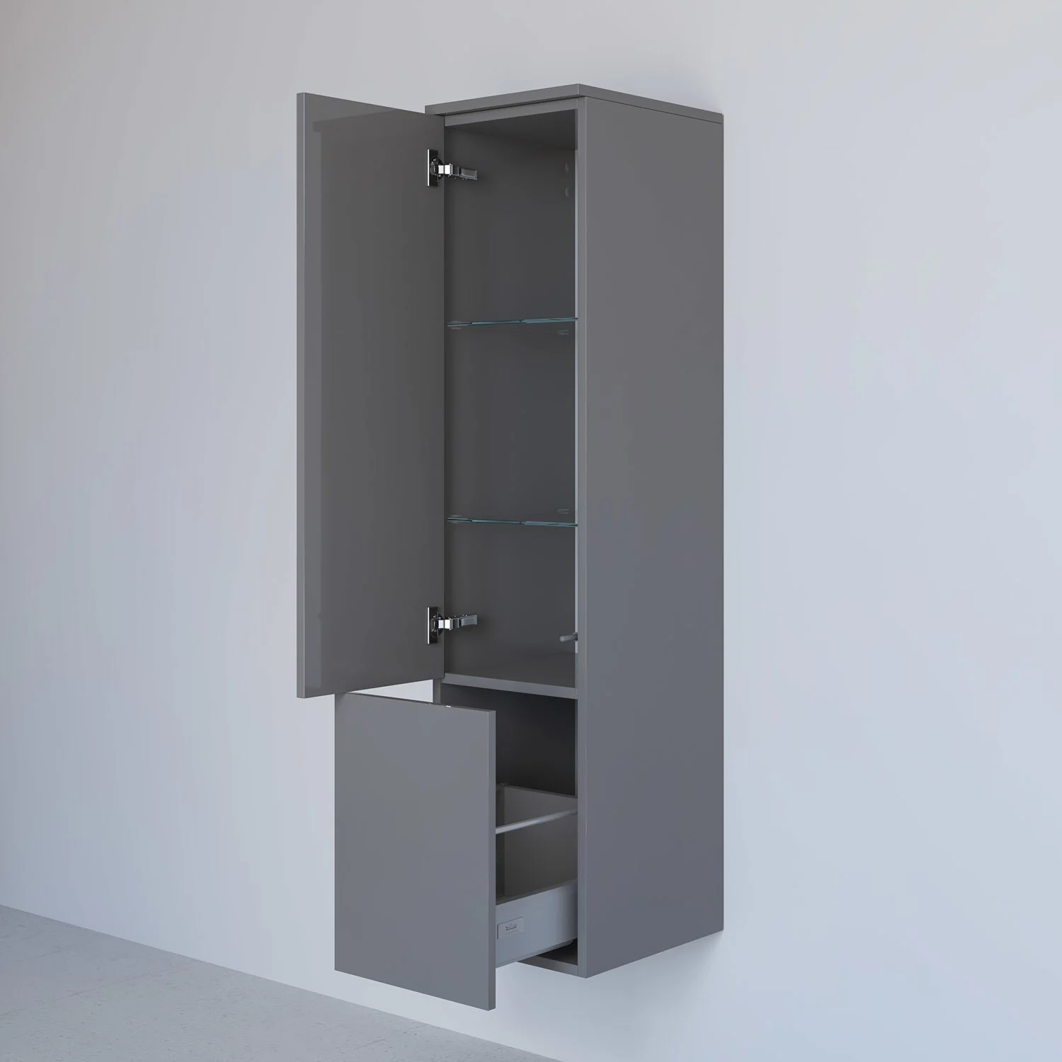 Kronenbach Cube Maxiboard, 30 x 127,6 cm, 1 Auszug, 1 Tür, Anschlag links, mit TIP-ON Bild 2