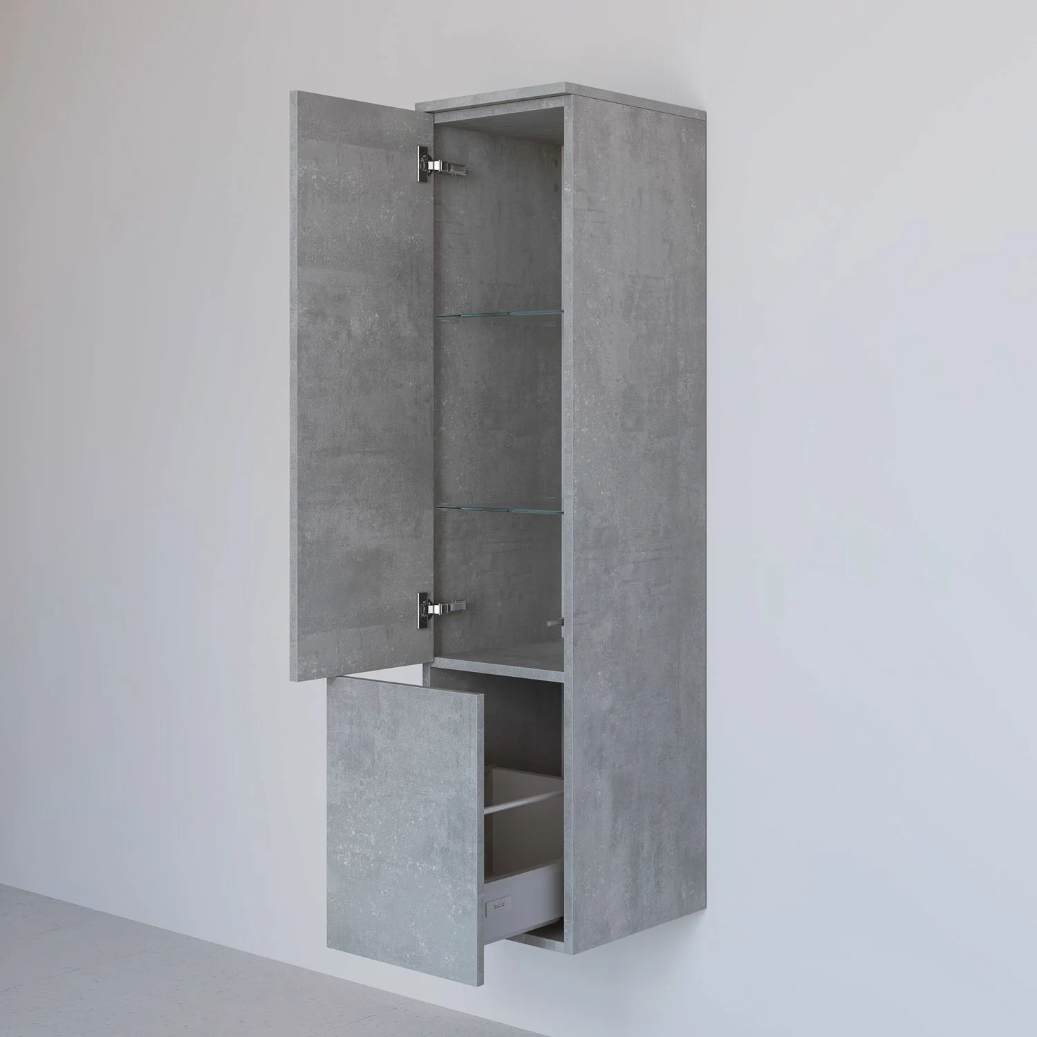 Kronenbach Cube Maxiboard, 30 x 127,6 cm, 1 Auszug, 1 Tür, Anschlag links, mit TIP-ON Bild 2