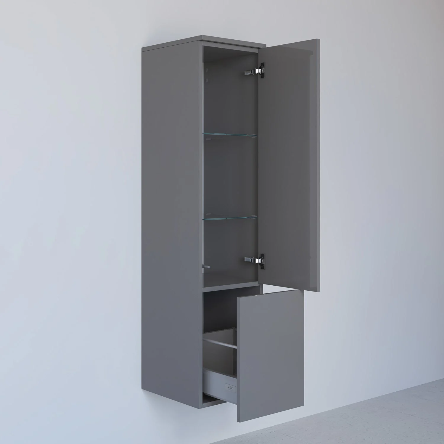 Kronenbach Cube Maxiboard, 30 x 127,6 cm, 1 Auszug, 1 Tür, Anschlag rechts, mit TIP-ON Bild 2