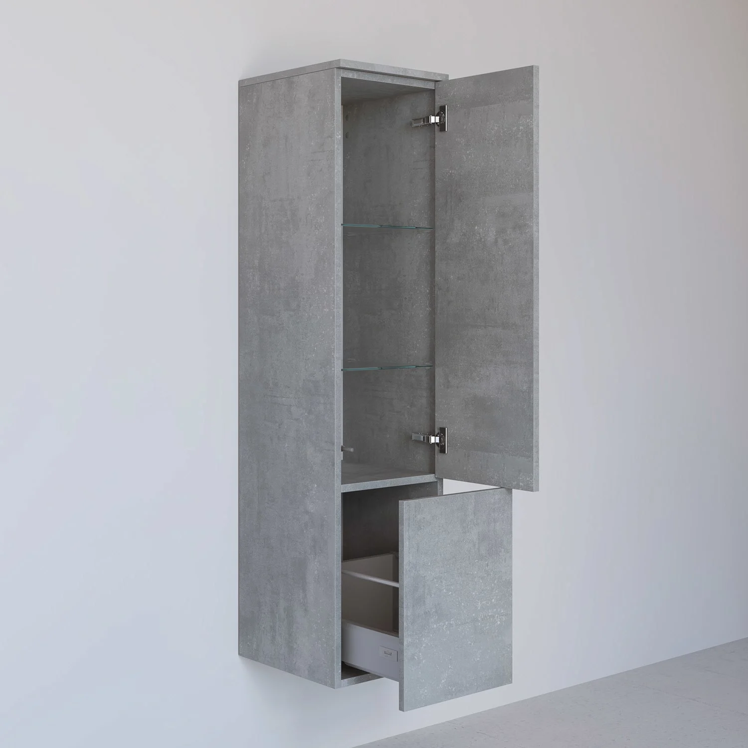 Kronenbach Cube Maxiboard, 30 x 127,6 cm, 1 Auszug, 1 Tür, Anschlag rechts, mit TIP-ON Bild 2