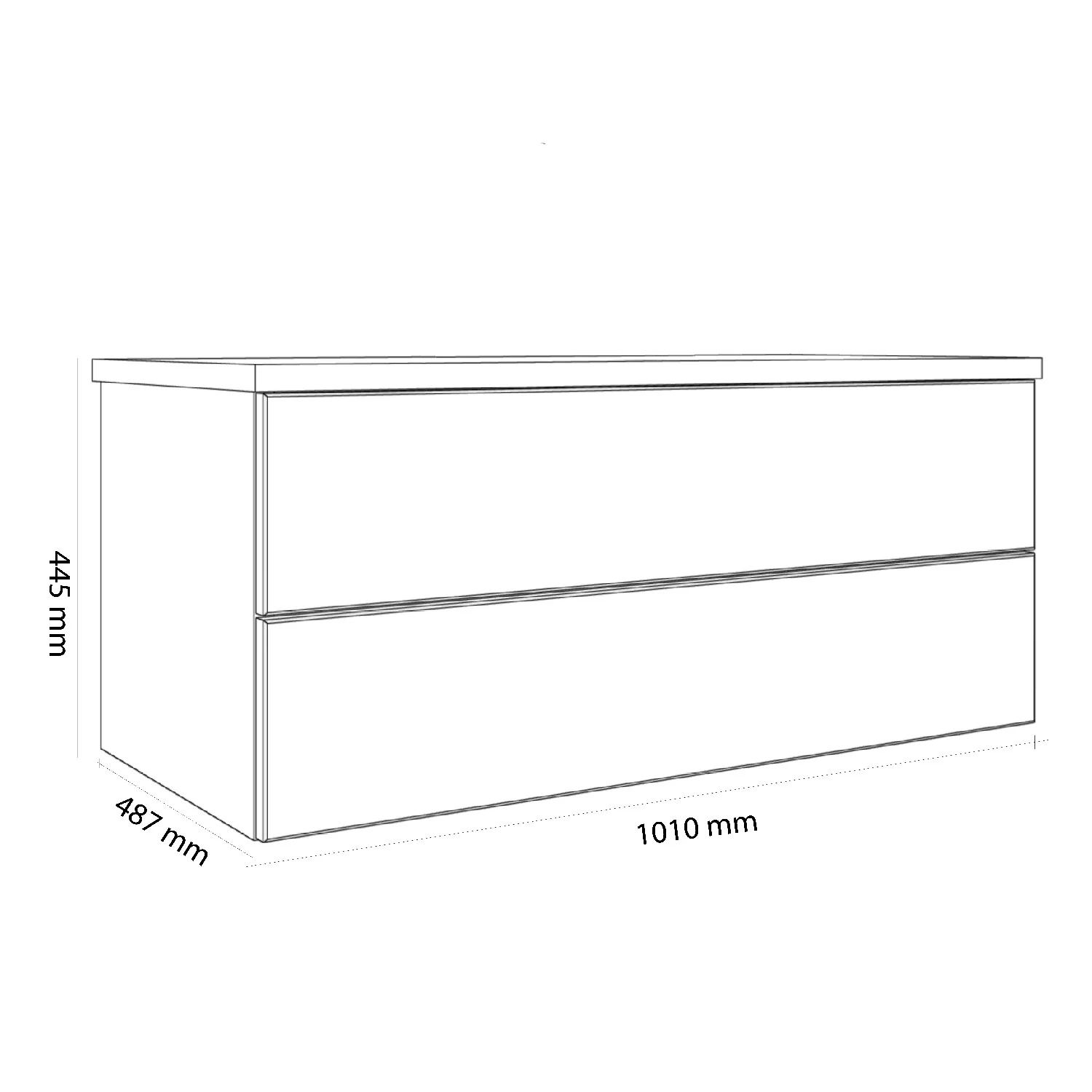 Kronenbach Cube Sideboard 101 cm mit 2 Auszügen und TIP-ON Bild 3