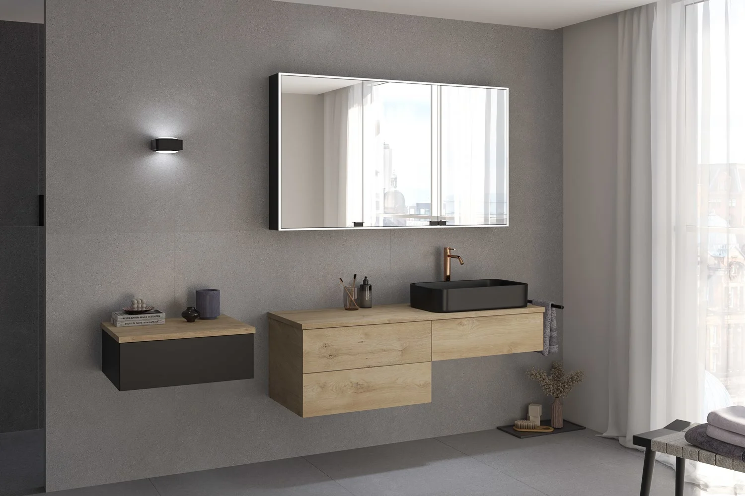 Kronenbach Cube Sideboard 61 cm mit 1 Auszug und TIP-ON Bild 3