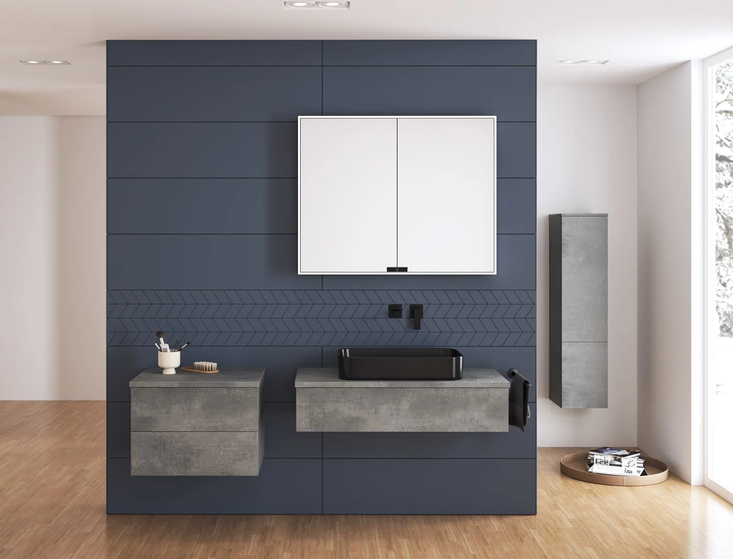 Kronenbach Cube Sideboard 61 cm mit 2 Auszügen und TIP-ON Bild 3