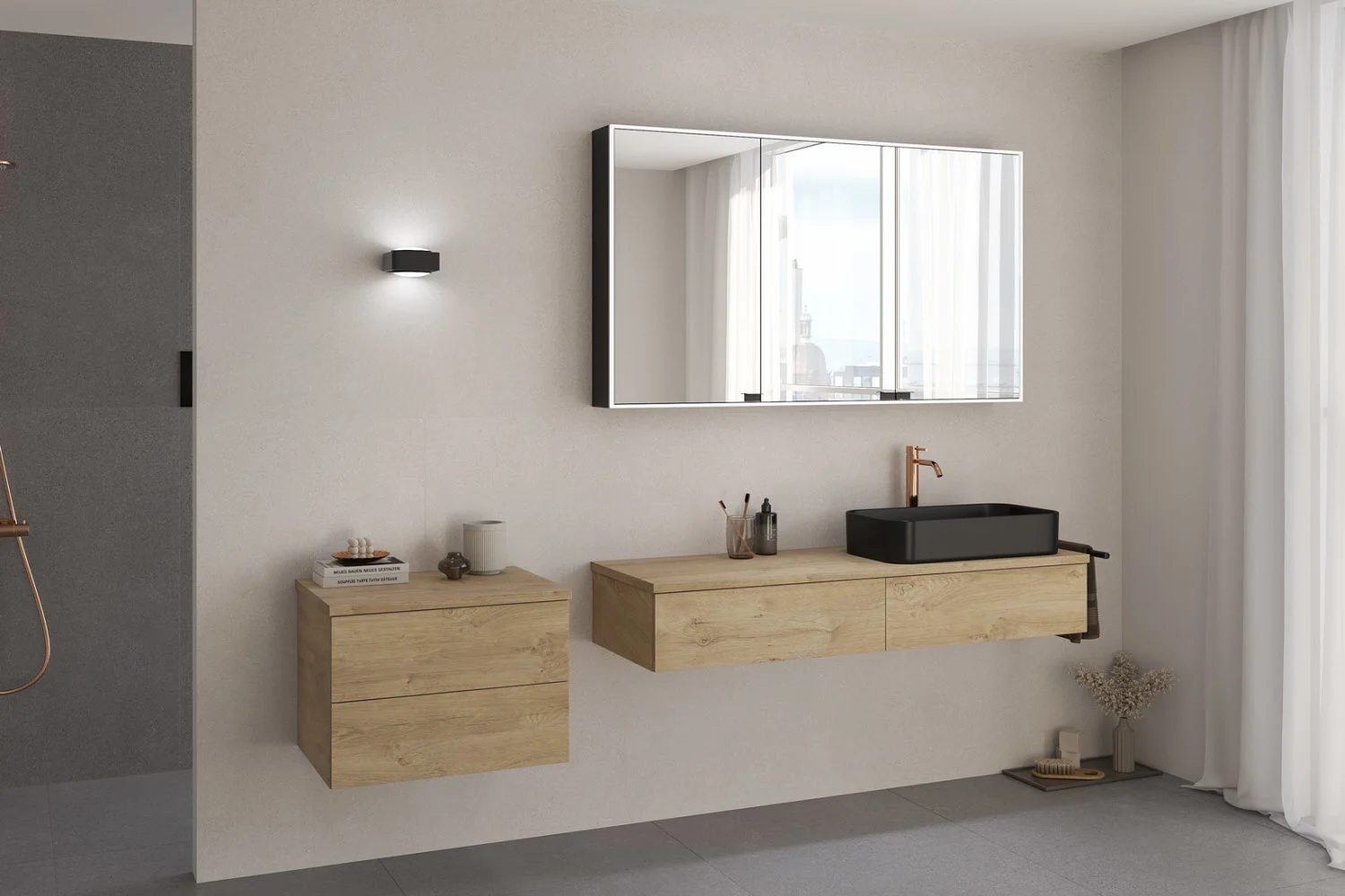 Kronenbach Cube Sideboard 61 cm mit 2 Auszügen und TIP-ON Bild 3