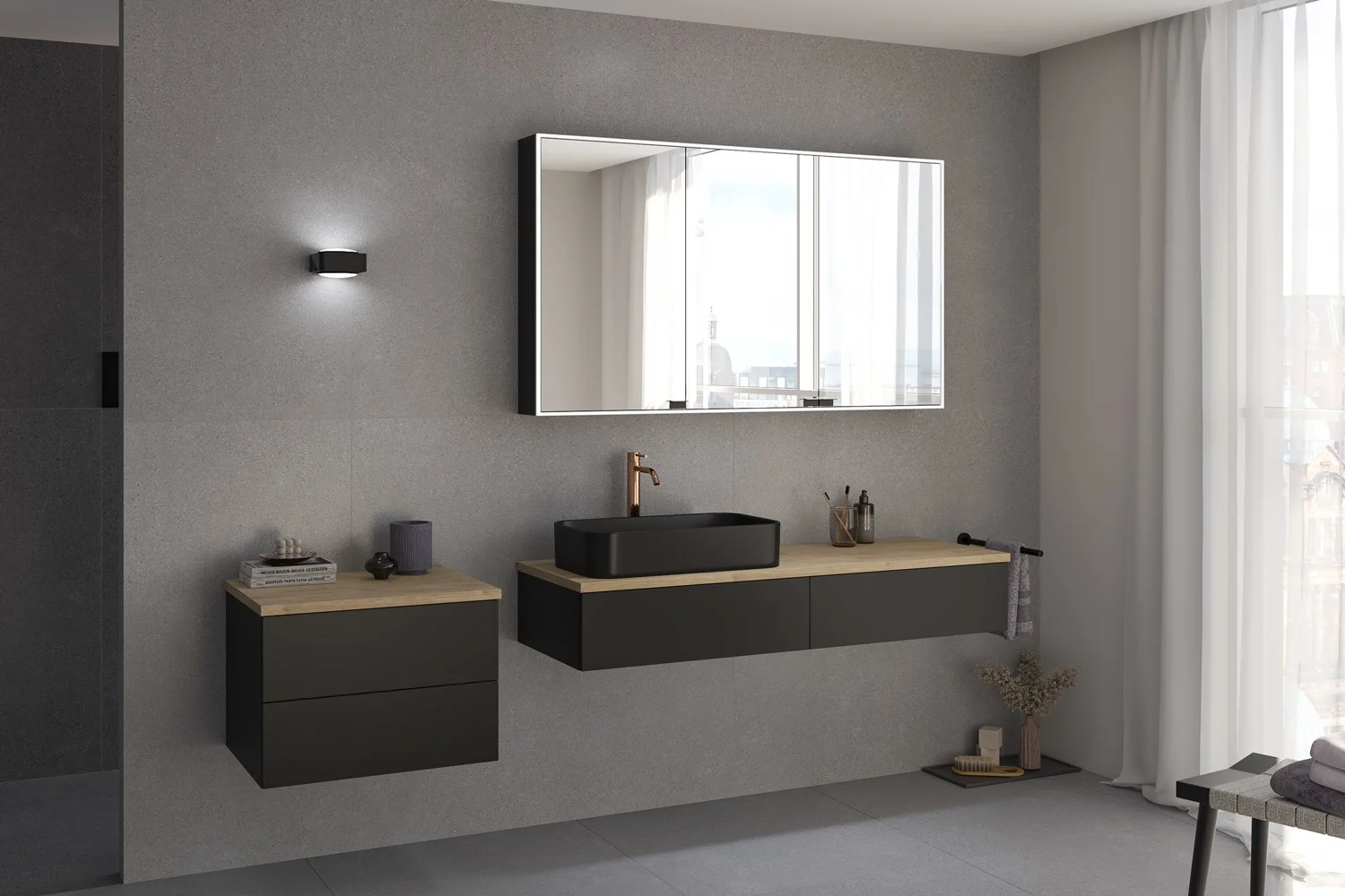 Kronenbach Cube Sideboard 61 cm mit 2 Auszügen und TIP-ON Bild 3