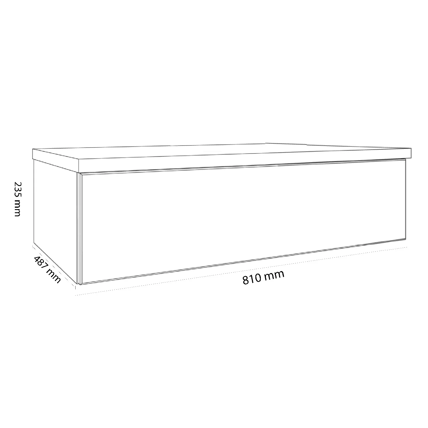 Rysunek techniczny szafki 80 cm, Kronenbach