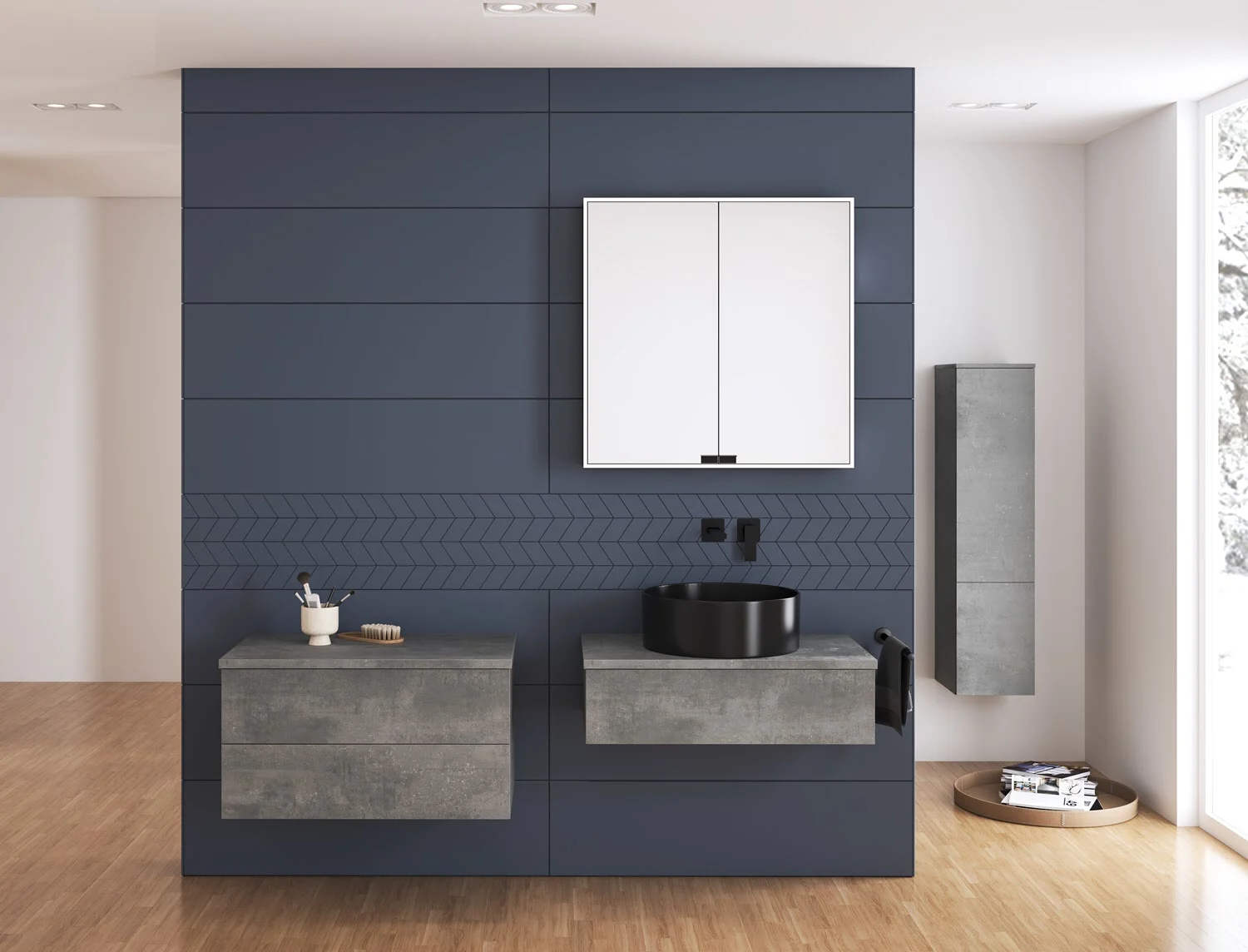 Kronenbach Cube Sideboard 81 cm mit 2 Auszügen und TIP-ON Bild 3