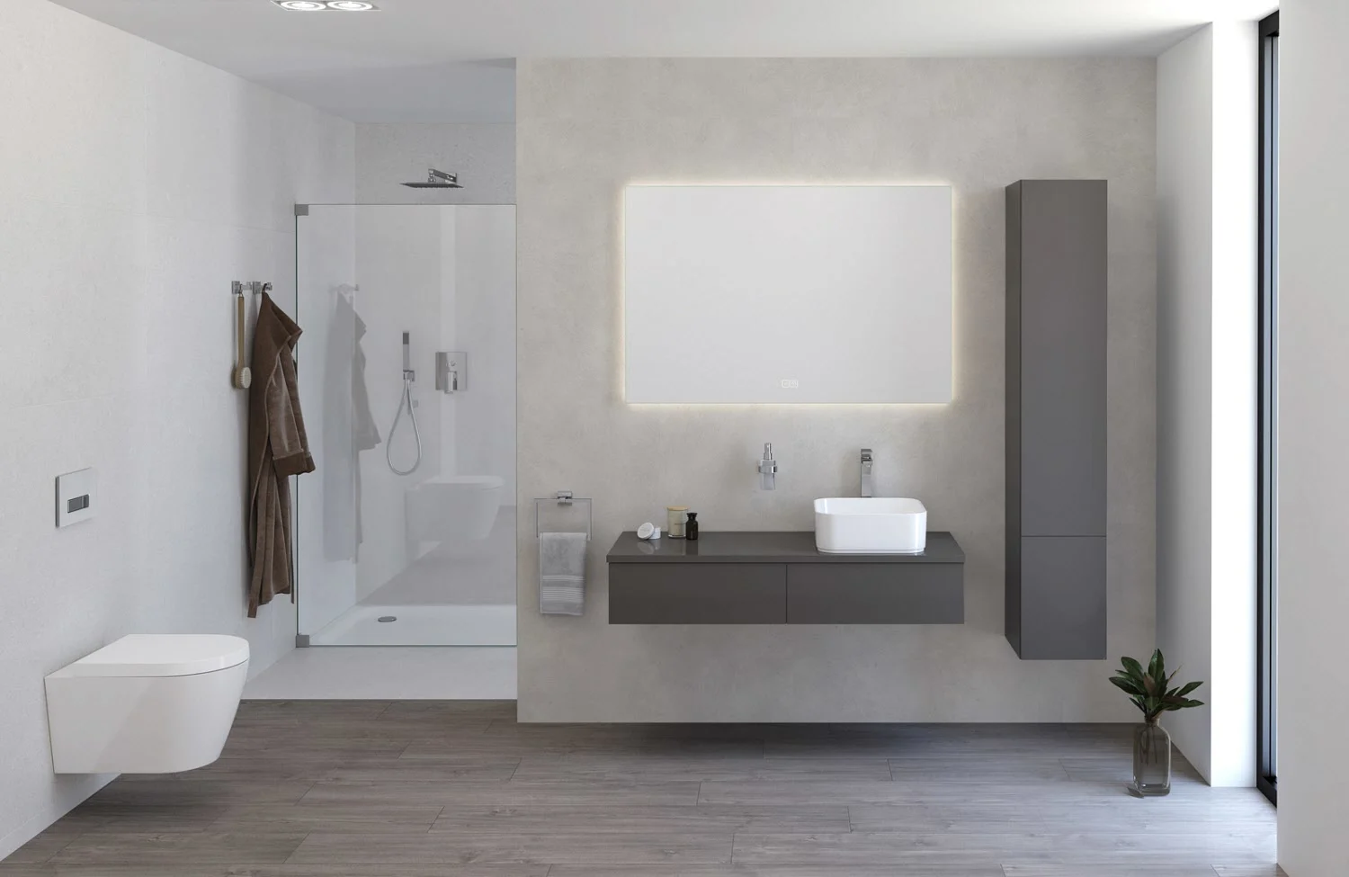 Kronenbach Cube Waschtischkonsole 121 cm mit 2 Auszügen und TIP-ON Bild 4