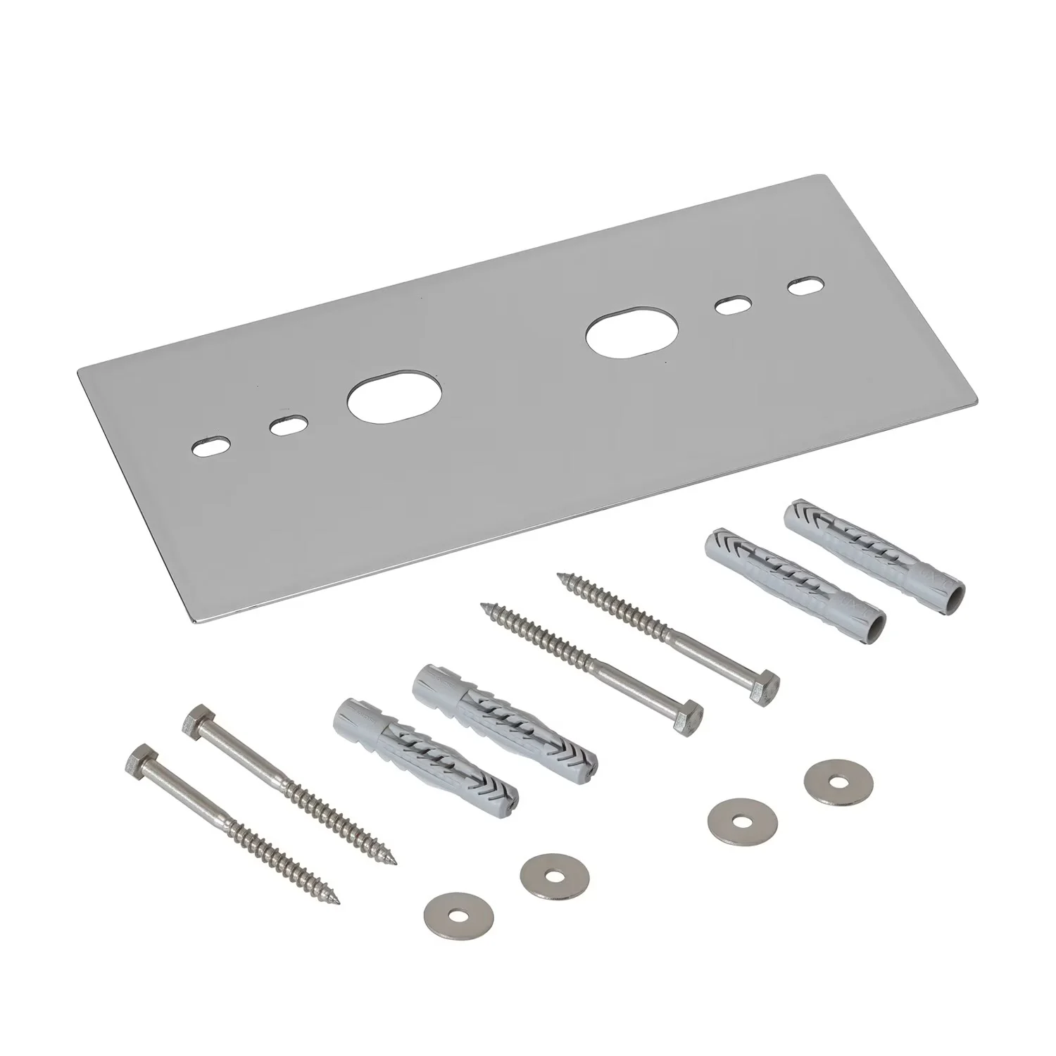 Kronenbach Duschset 2 mit Kopfbrause 50 x 25 cm und Stabhandbrause rund Bild 13