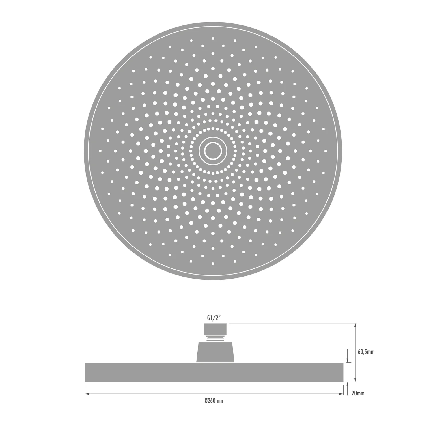 Kronenbach SUPRA 2.0 Kopfbrause Ø 26 cm Bild 2