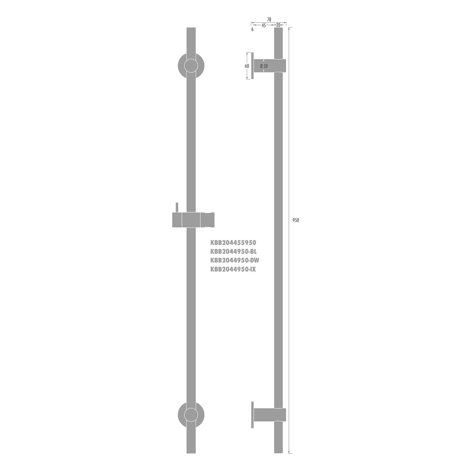 Kronenbach SUPRA 2.0 Brausestange Vario 95 cm Bild 2