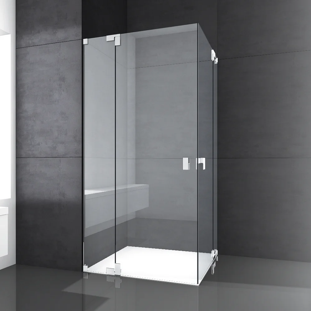Kronenbach Cube Eckdusche 4-teilig bis 140 cm mit Beschichtung