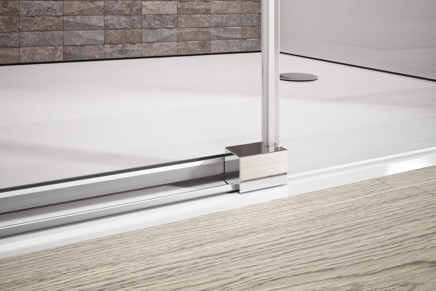 Kronenbach Slide Eckdusche Schiebetür 2-teilig, 90 x 200 cm, Schenkel links Bild 2