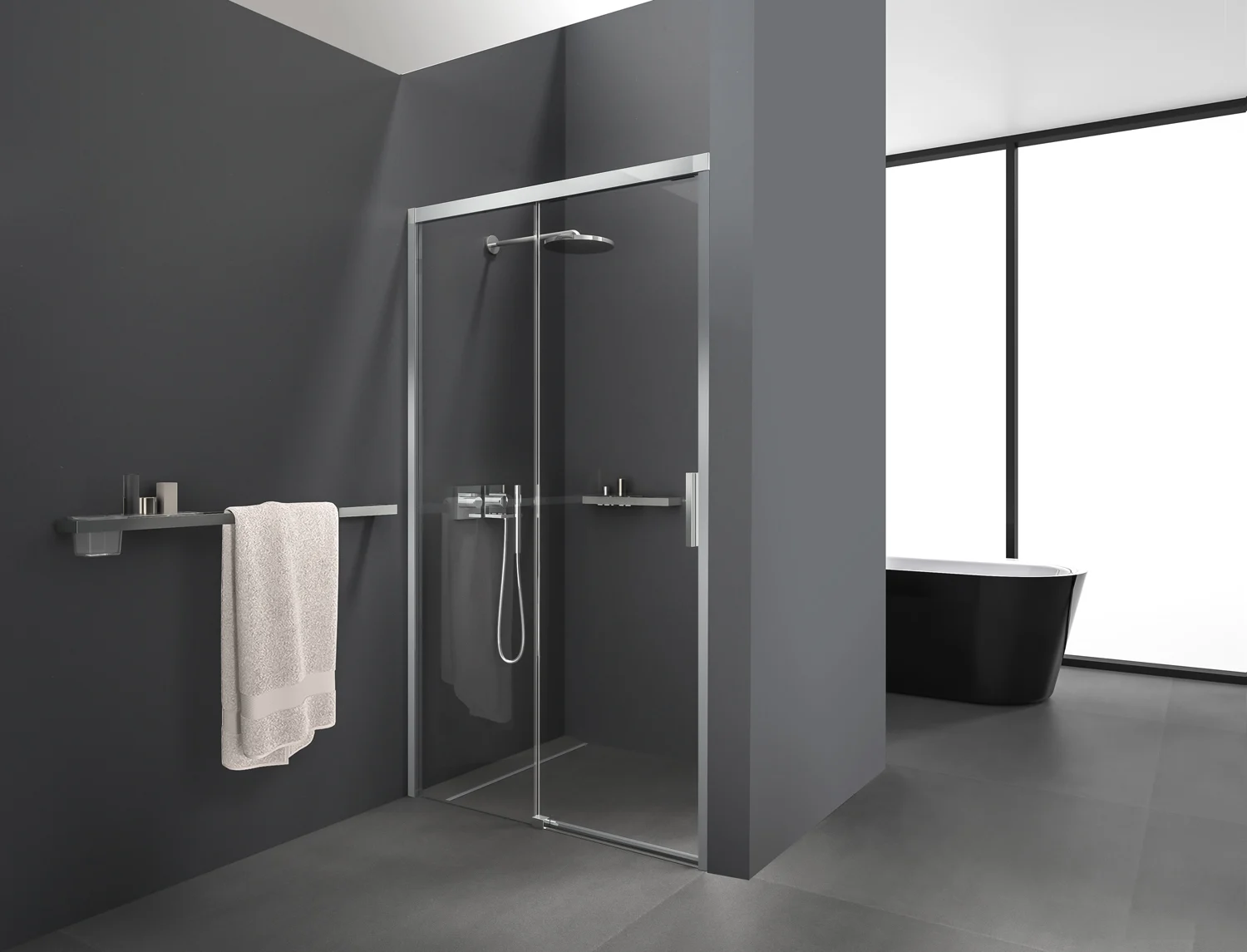 Kronenbach Slide Schiebetür 2-teilig für Nische, 120 x 200 cm, Anschlag links Bild 6