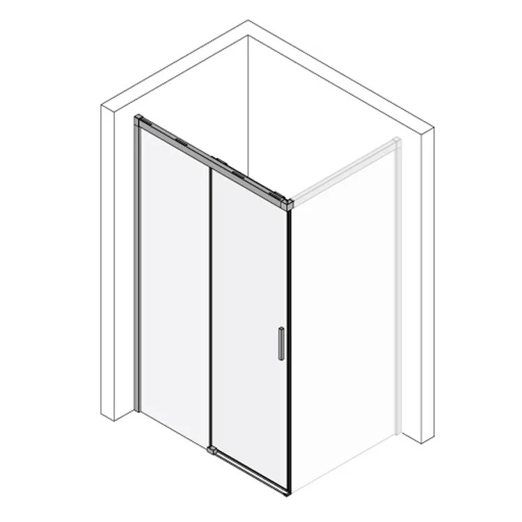 Kronenbach Slide Schiebetür 2-teilig für Trennwand, 90 x 200 cm, Anschlag links Bild 5