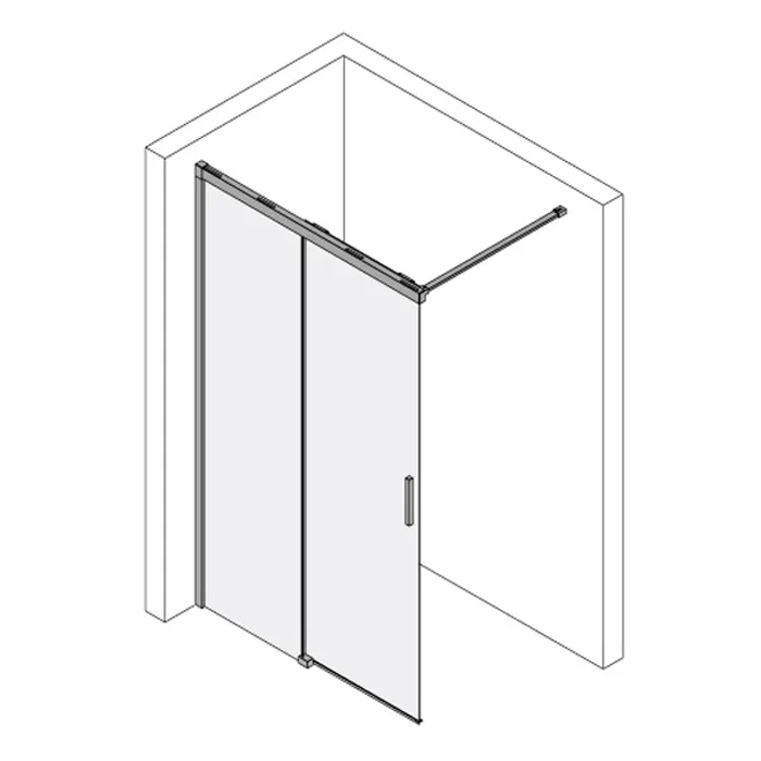 Kronenbach Slide Walk-In Schiebetür 2-teilig, 140 x 200 cm, Anschlag links Bild 5