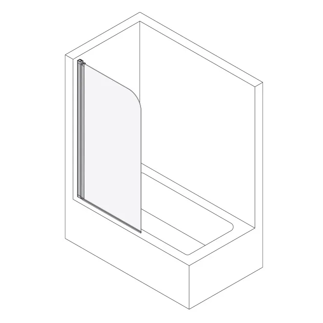 Kronenbach Tube Badewannenaufsatz 1-teilig, 75 x 140 cm, Anschlag links Bild 4