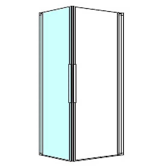 Kronenbach Tube Eckdusche Pendeltür 1-teilig, 75 x 200 cm, Schenkel links Bild 4