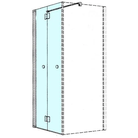 Kronenbach Tube Falttür für Trennwand, 75 x 200 cm, Anschlag links Bild 4