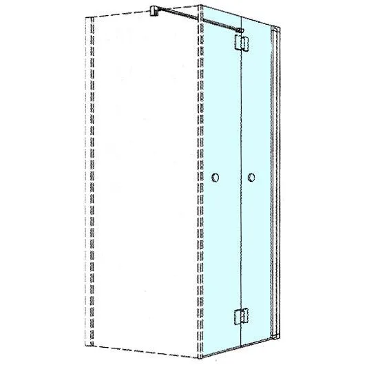 Kronenbach Tube Falttür für Trennwand, 80 x 200 cm, Anschlag rechts Bild 4