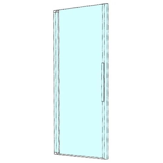 Kronenbach Tube Pendeltür für Nische, Sondermaß bis 103 cm, Anschlag links Bild 4