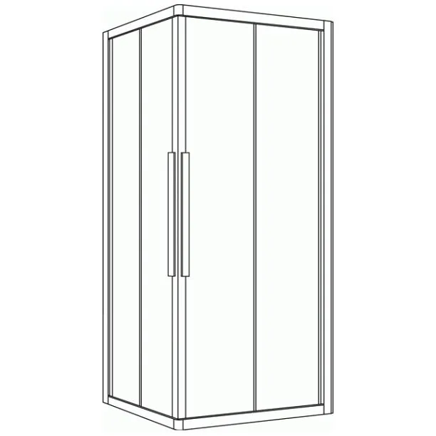 Kronenbach Tube Eckdusche Schiebetür 2-teilig, 80 x 80 cm Bild 4