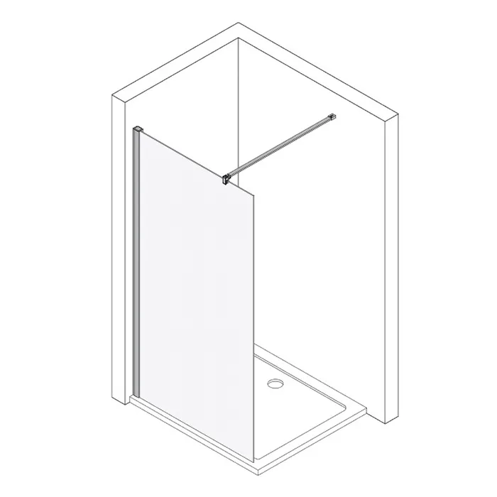 Kronenbach Tube Walk-In Trennwand, 140 x 200 cm Bild 2