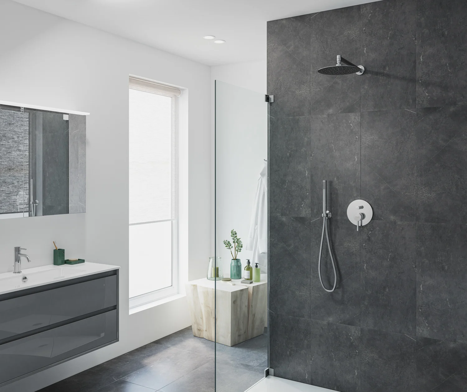 Kronenbach AQA 2.0 Duschsystem Unterputz, Einhebelmischer mit Umsteller, rund Bild 3