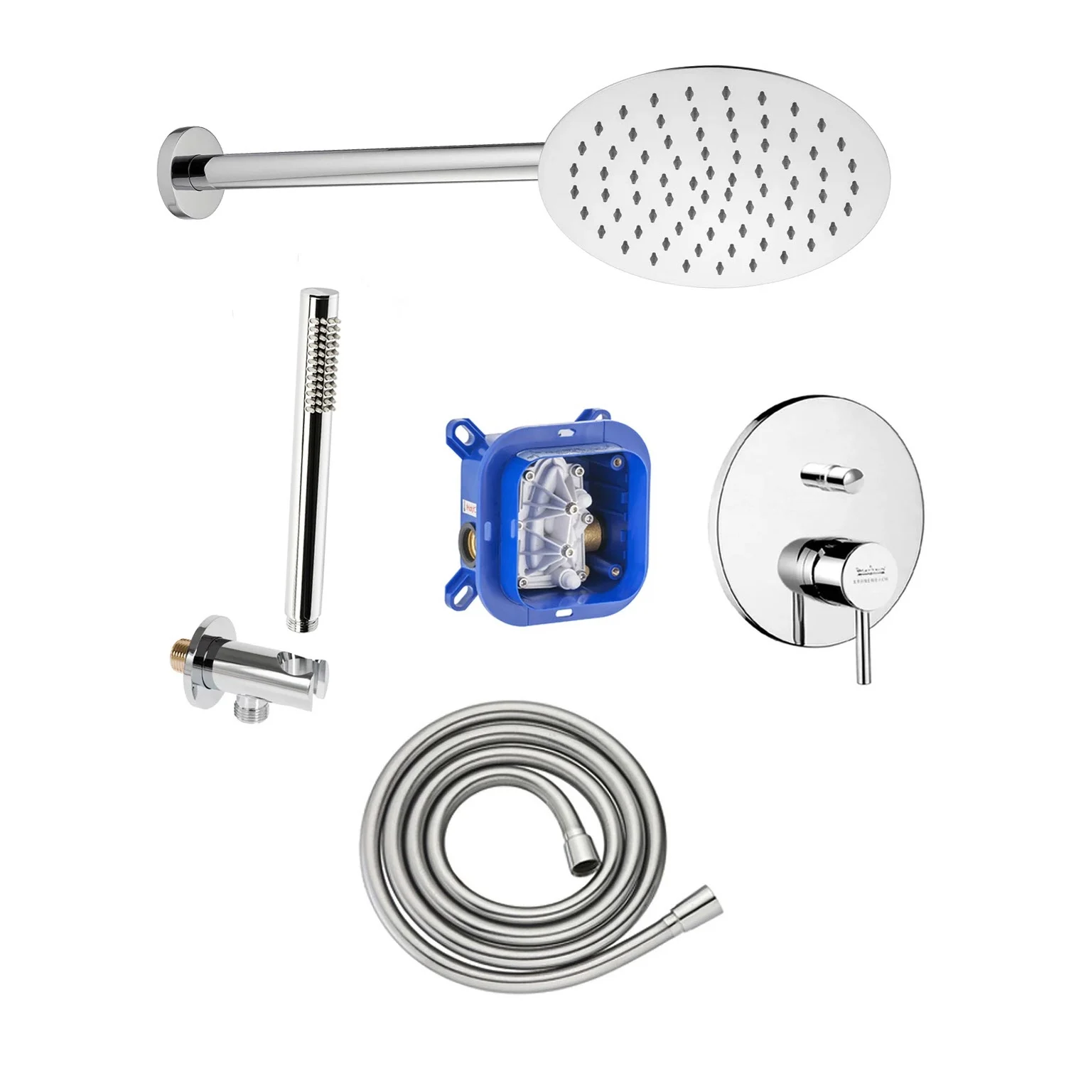 Kronenbach AQA 2.0 Duschsystem Unterputz, Einhebelmischer mit Umsteller, rund Bild 2