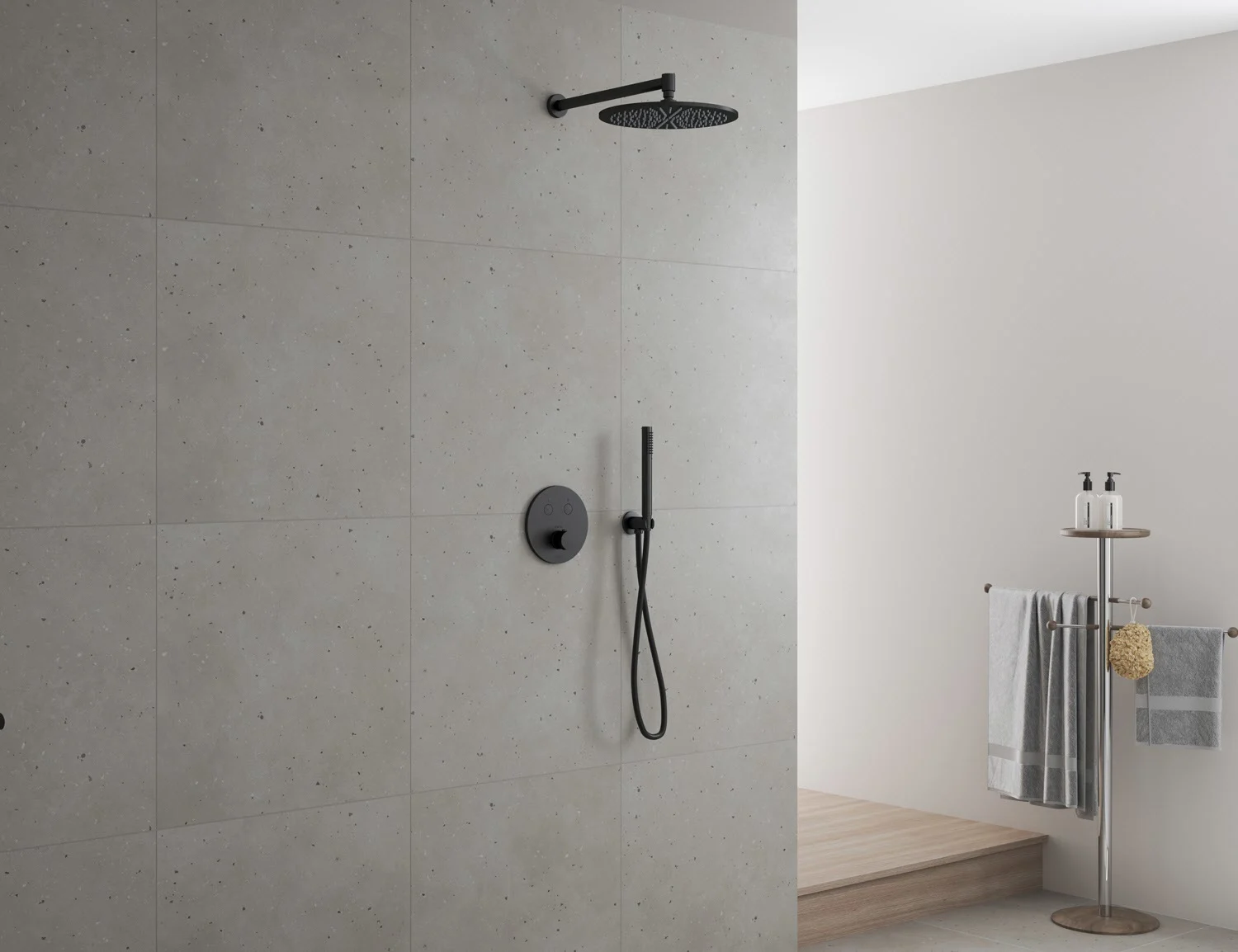 Kronenbach Smart Push Thermostat Duschsystem Unterputz für 2 Verbraucher, rund Bild 4