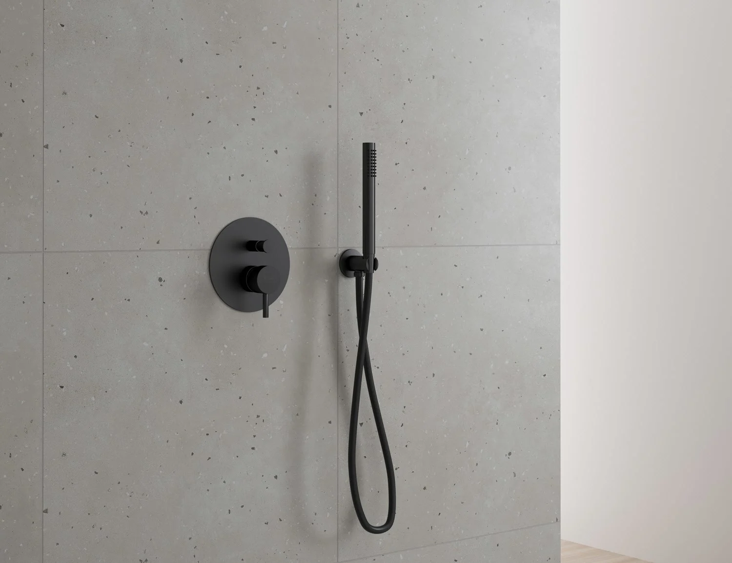 Kronenbach Lima 2.0 Black Duschsystem Unterputz, Einhebelmischer mit Umsteller, rund Bild 3