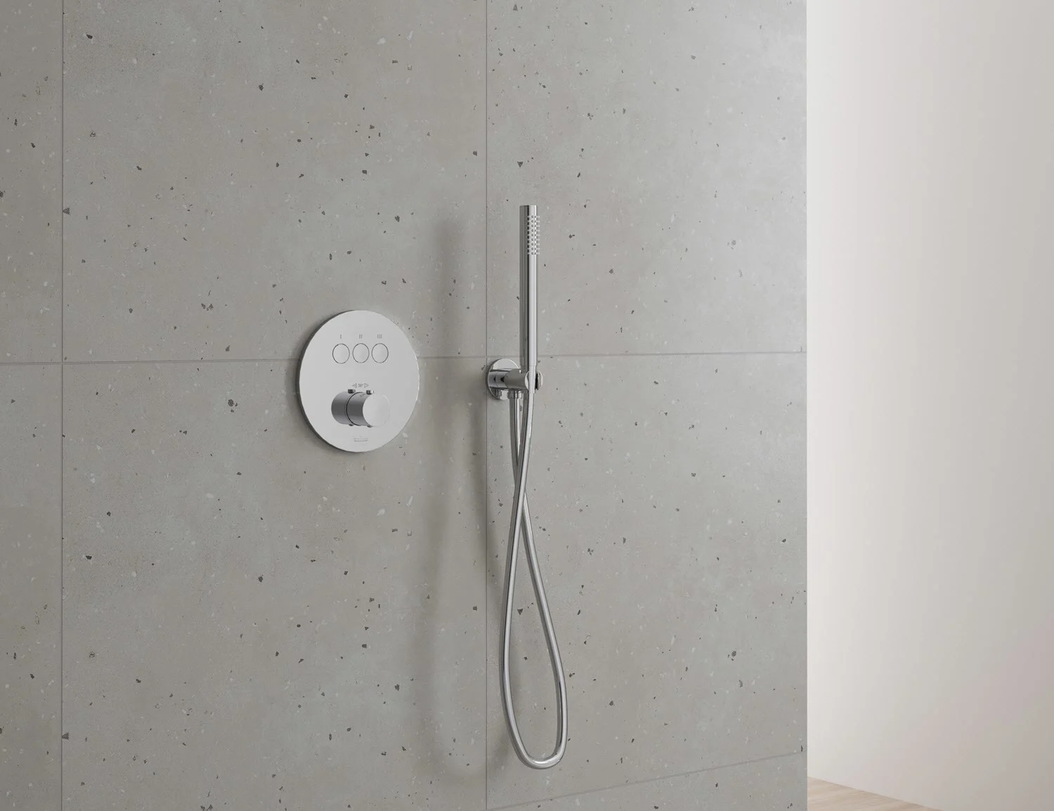 Kronenbach Smart Push Thermostat Duschsystem Unterputz für 3 Verbraucher, rund Bild 12
