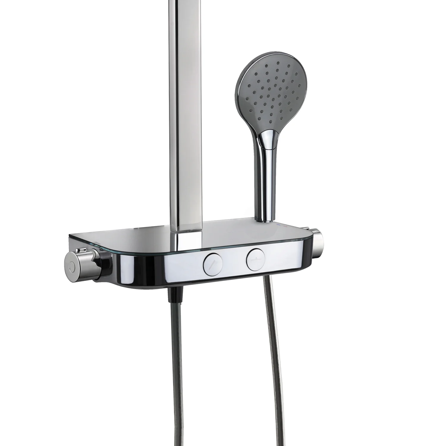 Kronenbach Duschsystem Aufputz mit Smart Push Thermostat und Glasablage Bild 3