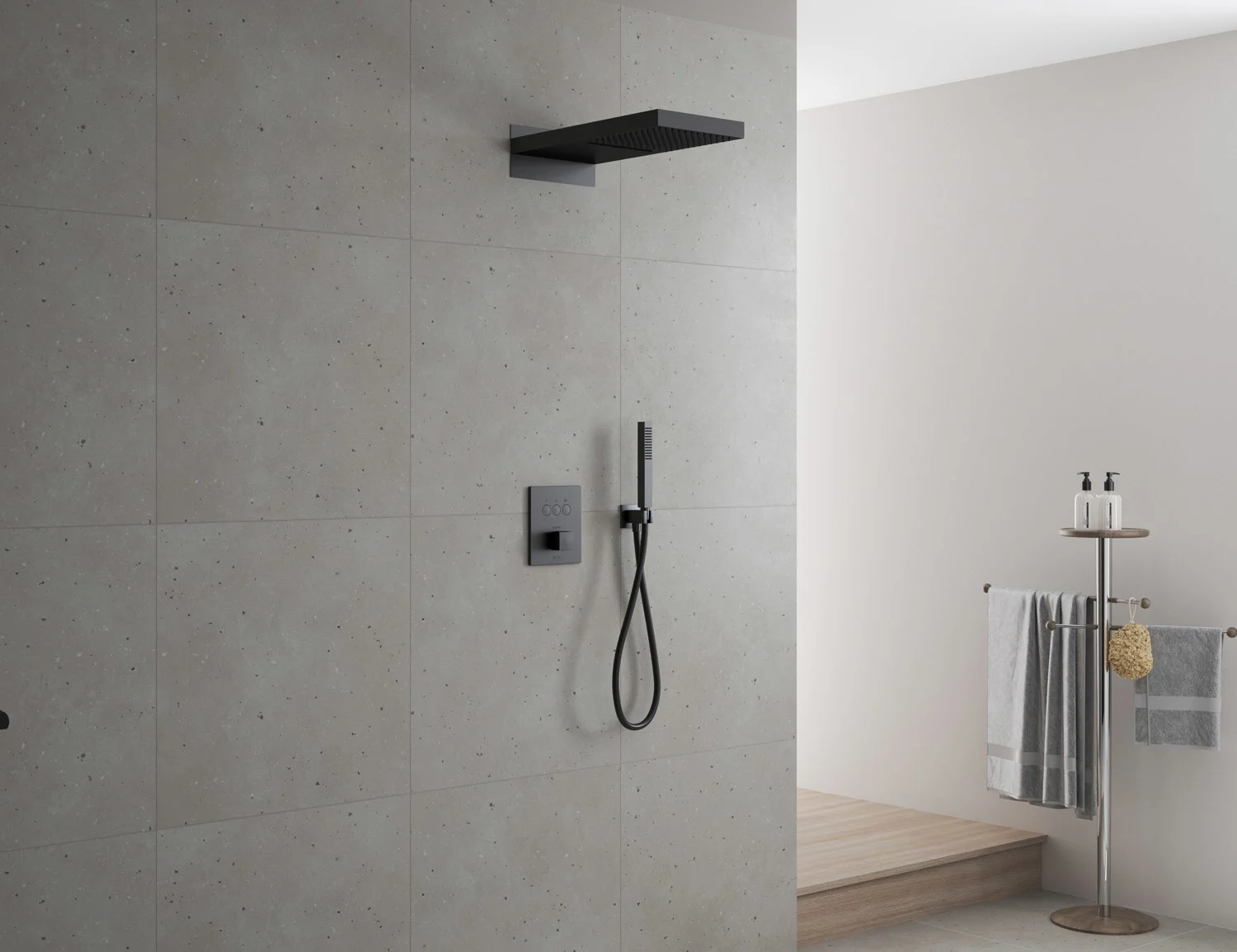 Kronenbach Smart Push Thermostat Duschsystem Unterputz für 3 Verbraucher, eckig Bild 4