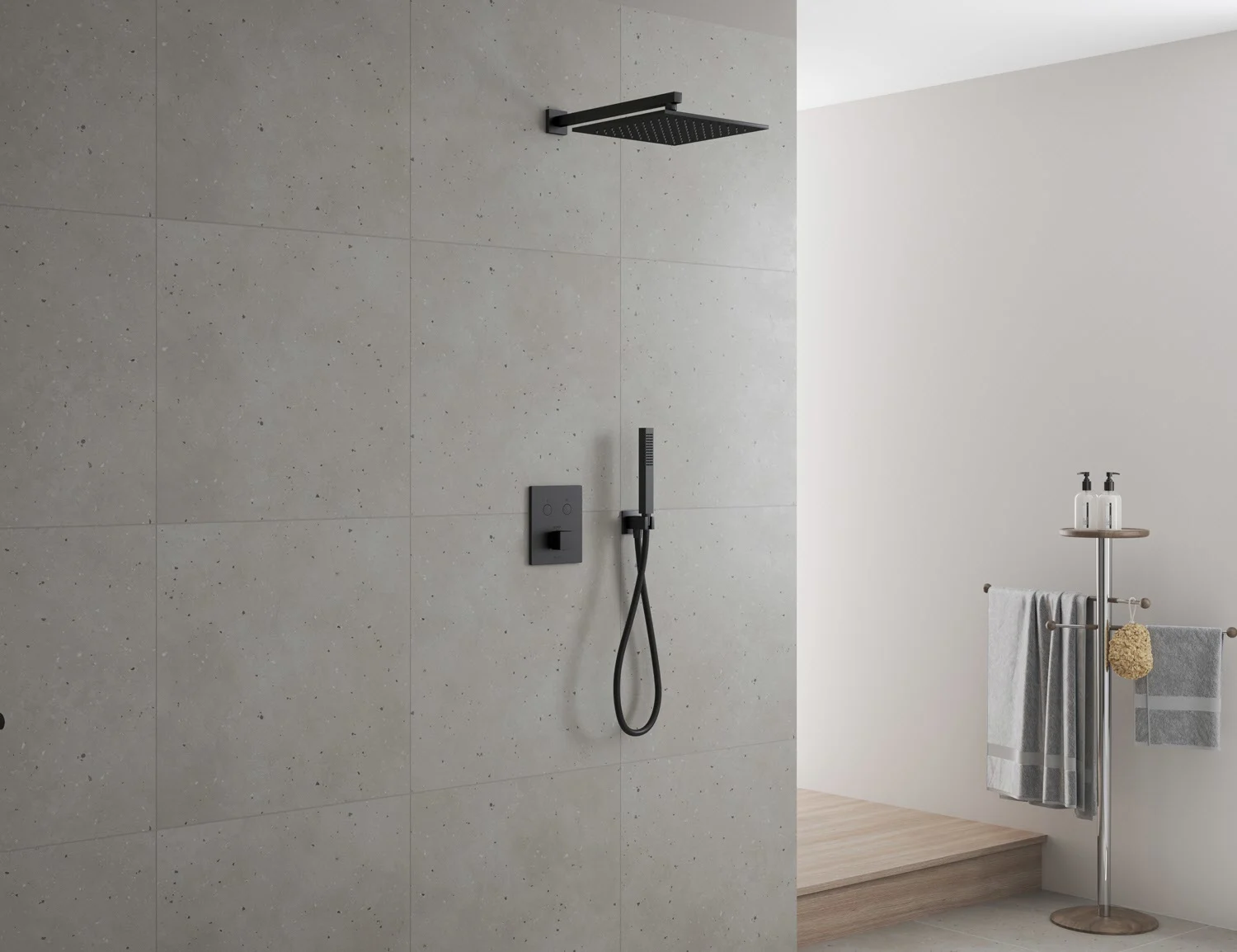 Kronenbach Smart Push Thermostat Duschsystem Unterputz für 2 Verbraucher, eckig Bild 4