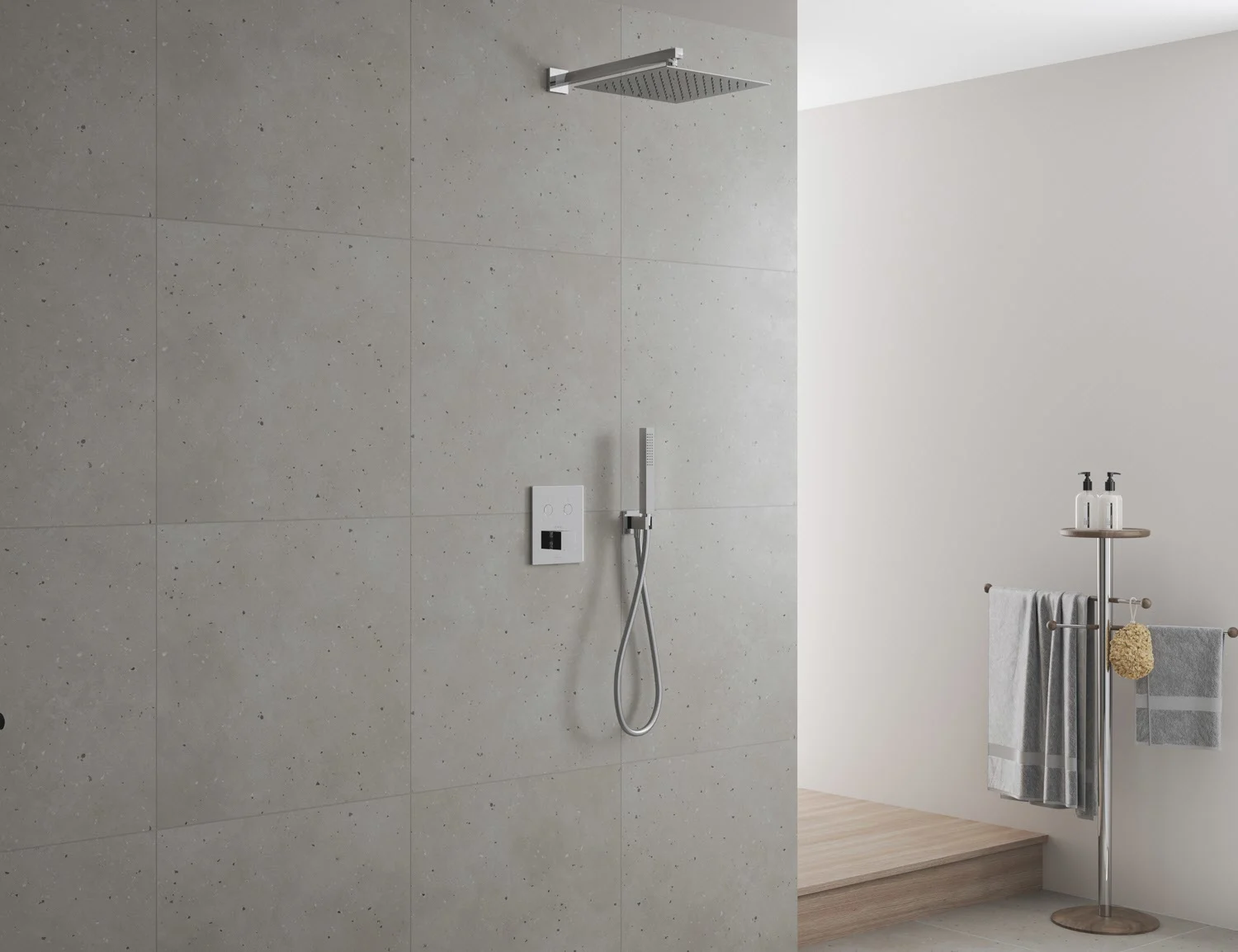 Kronenbach Smart Push Thermostat Duschsystem Unterputz für 2 Verbraucher, eckig Bild 5