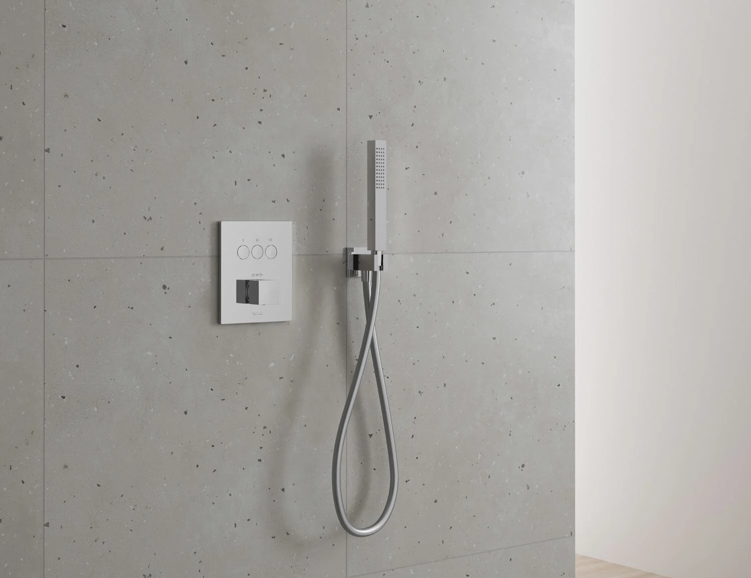 Kronenbach Smart Push Thermostat Duschsystem Unterputz für 3 Verbraucher, eckig Bild 3