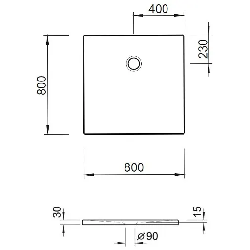 Kronenbach Cube Mineralguss-Duschwanne 80 x 80 cm Bild 5