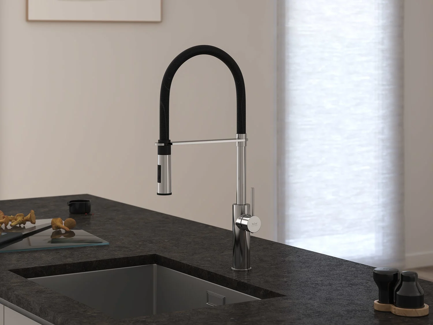 Kronenbach Lima Professional Einhebel Küchenarmatur mit schwenkbarem, flexiblen Auslauf, Handbrause mit 2 Strahlarten Bild 4