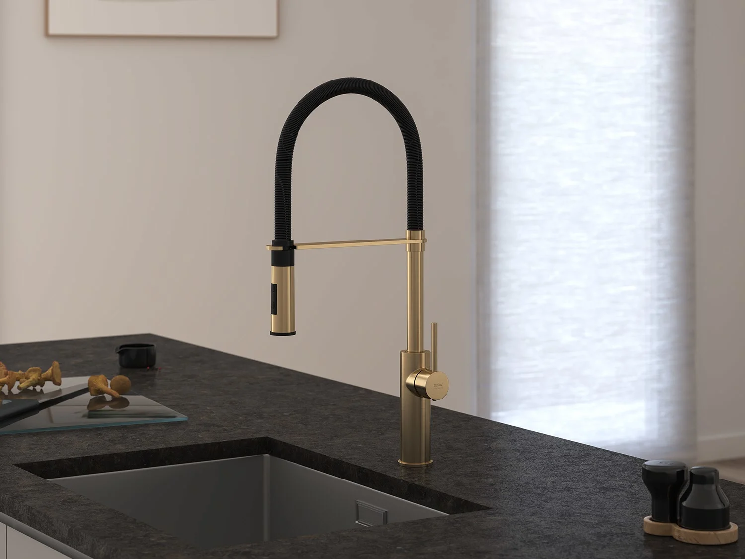 Kronenbach Lima Professional Einhebel Küchenarmatur mit schwenkbarem, flexiblen Auslauf, Handbrause mit 2 Strahlarten Bild 4