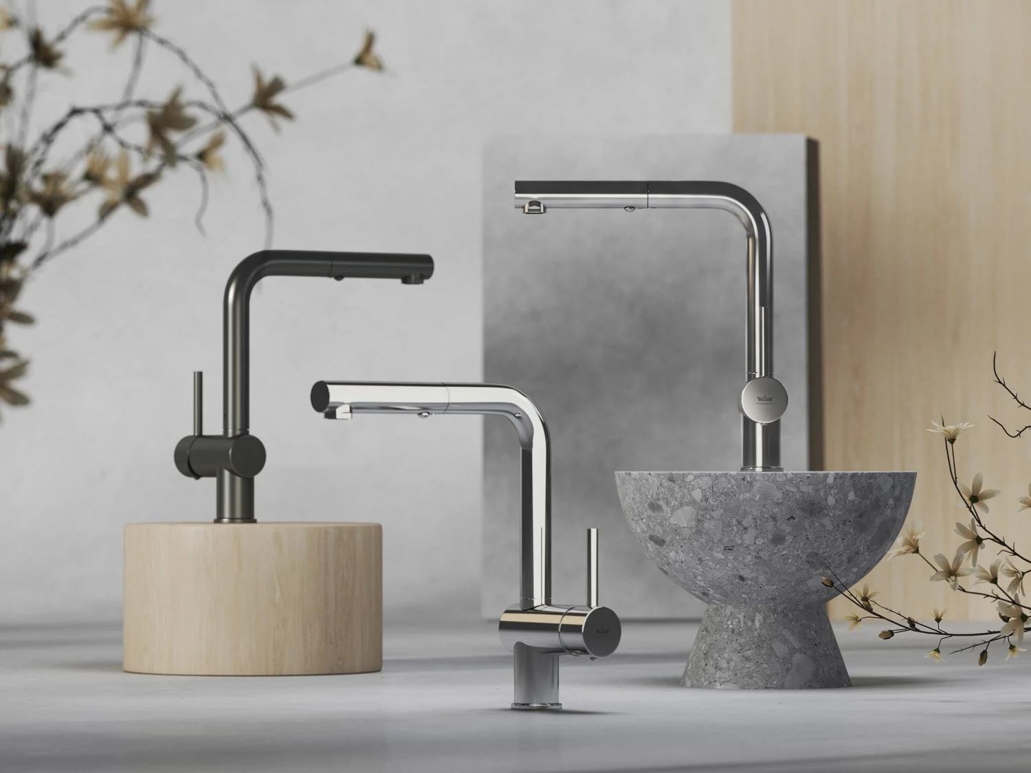 Kronenbach Lima Style Einhebel Küchenarmatur mit schwenkbarem Auslauf, herausziehbare Handbrause mit 2 Strahlarten Bild 6