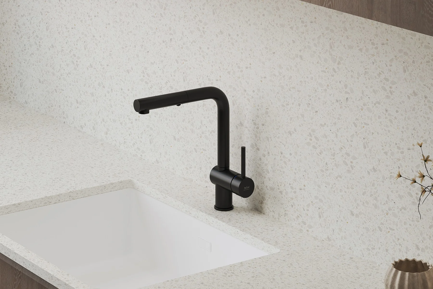 Kronenbach Lima Style Einhebel Küchenarmatur mit schwenkbarem Auslauf, herausziehbare Handbrause mit 2 Strahlarten Bild 4