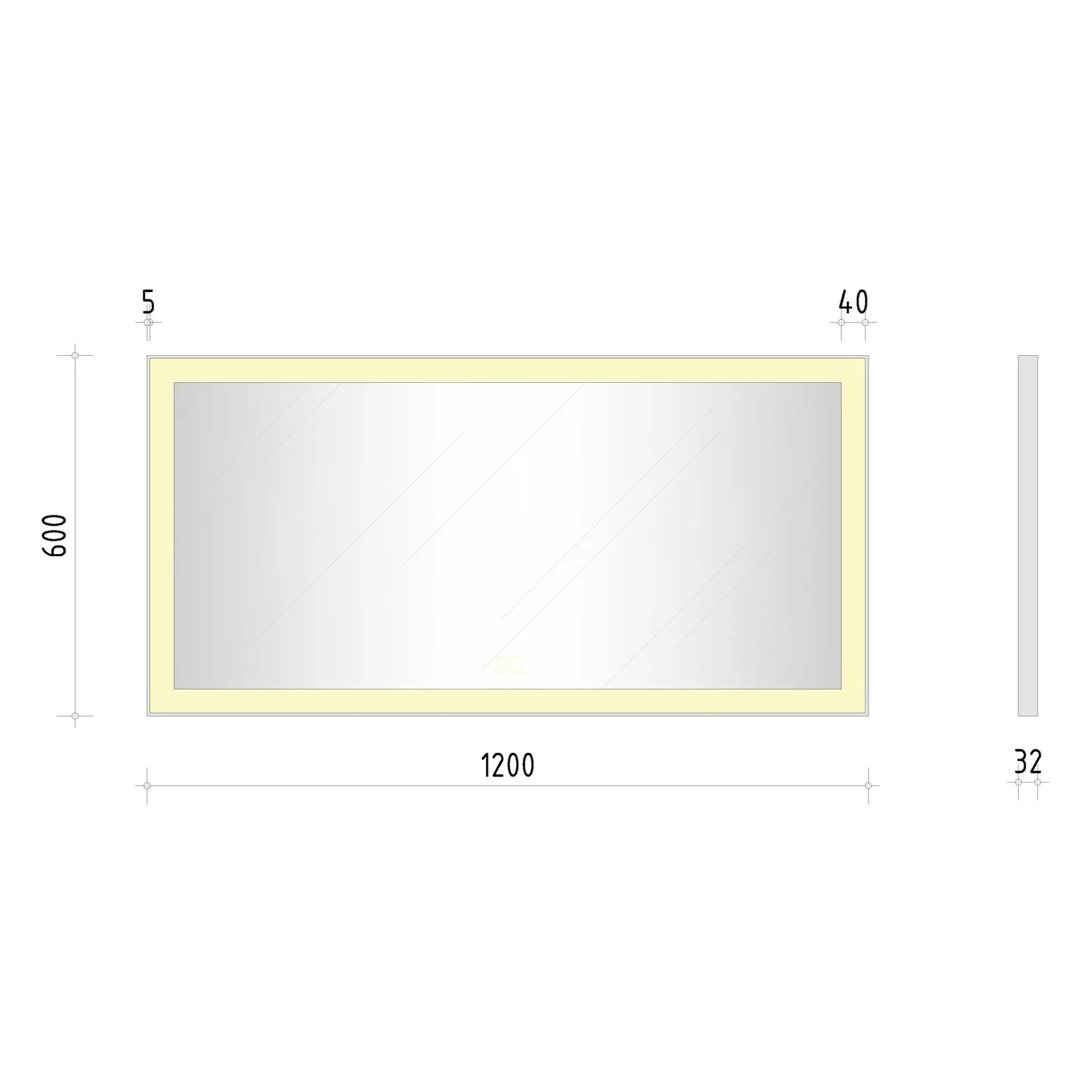 Kronenbach Day Badspiegel 120 x 60 cm mit LED-Beleuchtung und Antibeschlag Bild 5