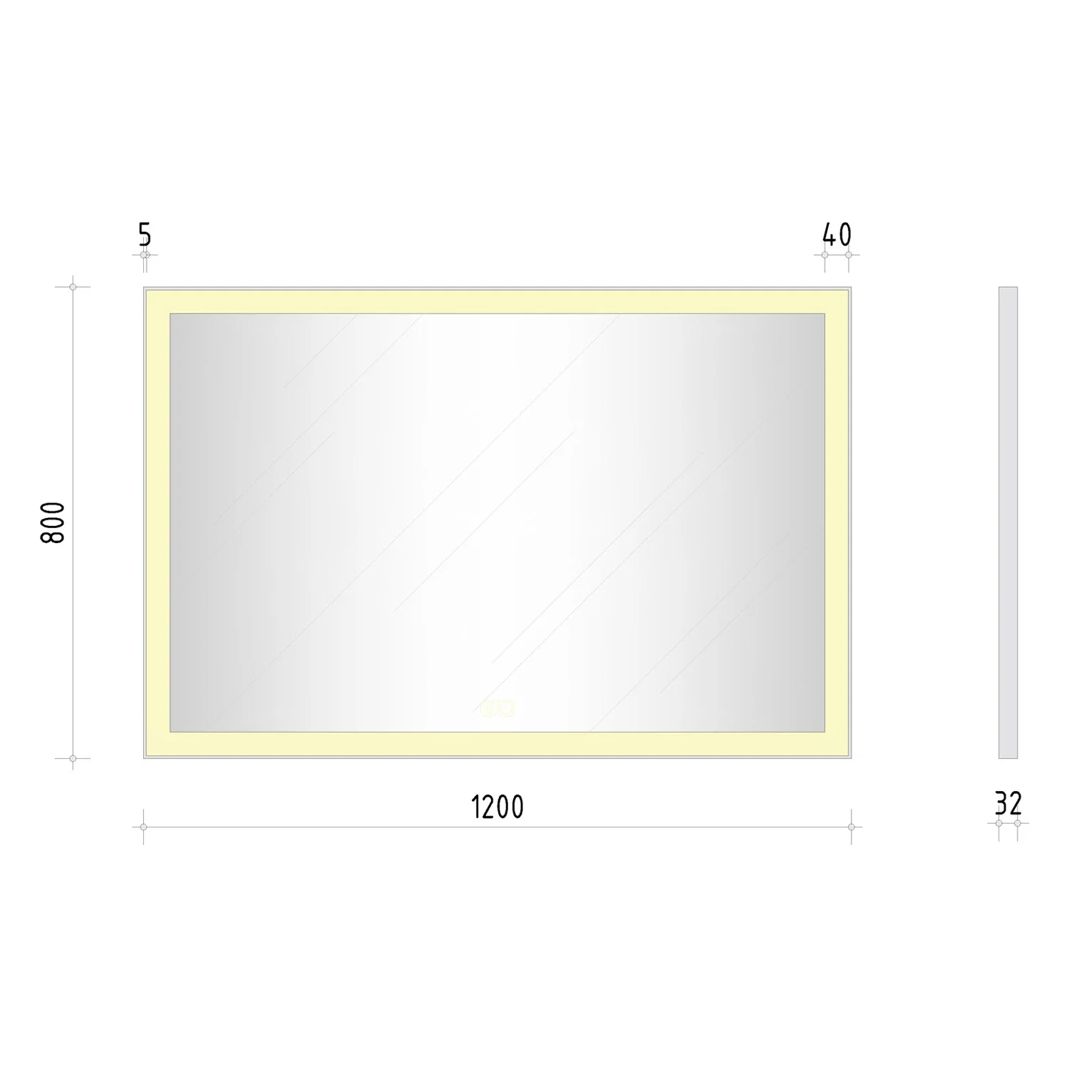 Kronenbach Day Badspiegel 120 x 80 cm mit LED-Beleuchtung und Antibeschlag Bild 5
