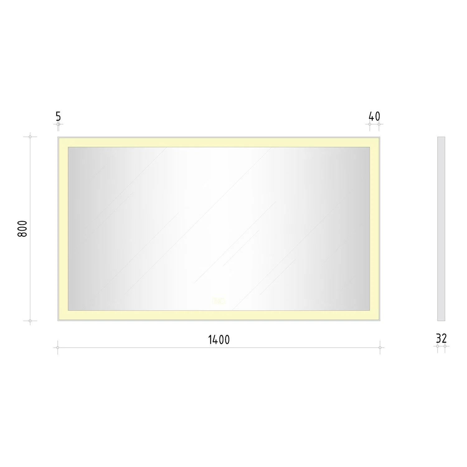 Kronenbach Day Badspiegel 140 x 80 cm mit LED-Beleuchtung, Dimmfunktion und Antibeschlag Bild 5