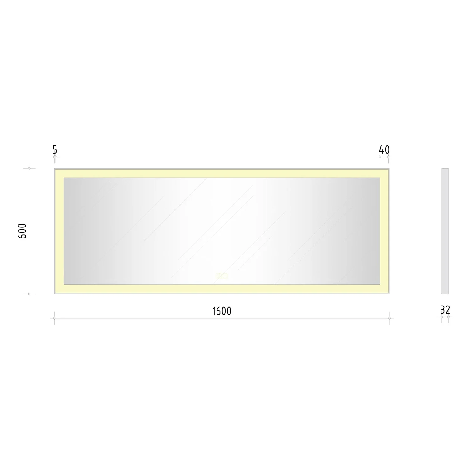 Kronenbach Day Badspiegel 160 x 60 cm mit LED-Beleuchtung und Dimmfunktion Bild 5