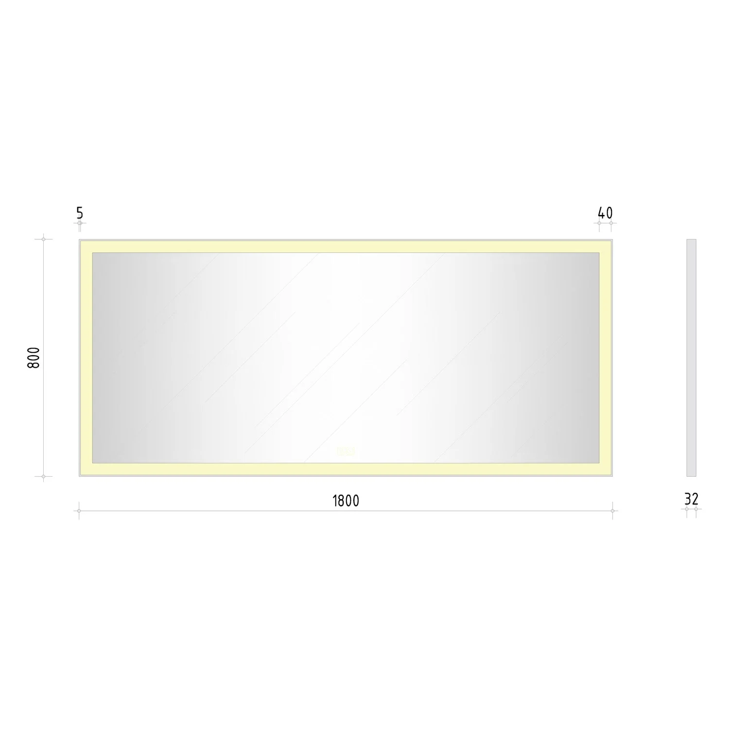 Kronenbach Day Badspiegel 180 x 80 cm mit LED-Beleuchtung und Dimmfunktion Bild 5